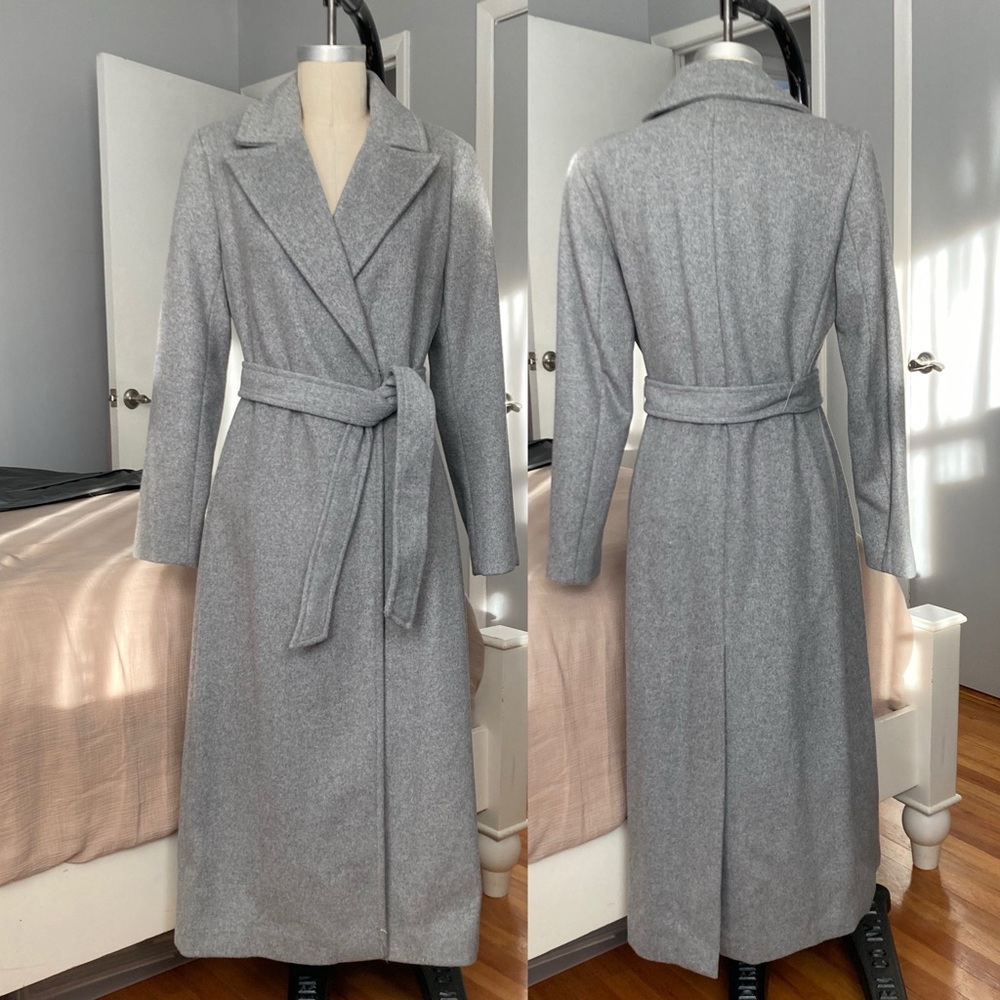 Womens Calvin Klein gray wool coat in size 6